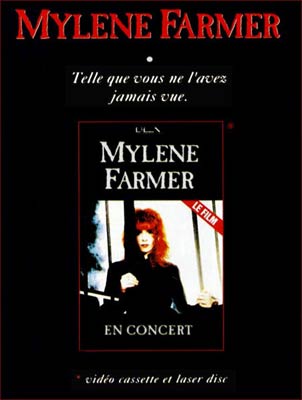 Encart publicitaire pour la promotion de la sortie du film En concert en septembre 1990.